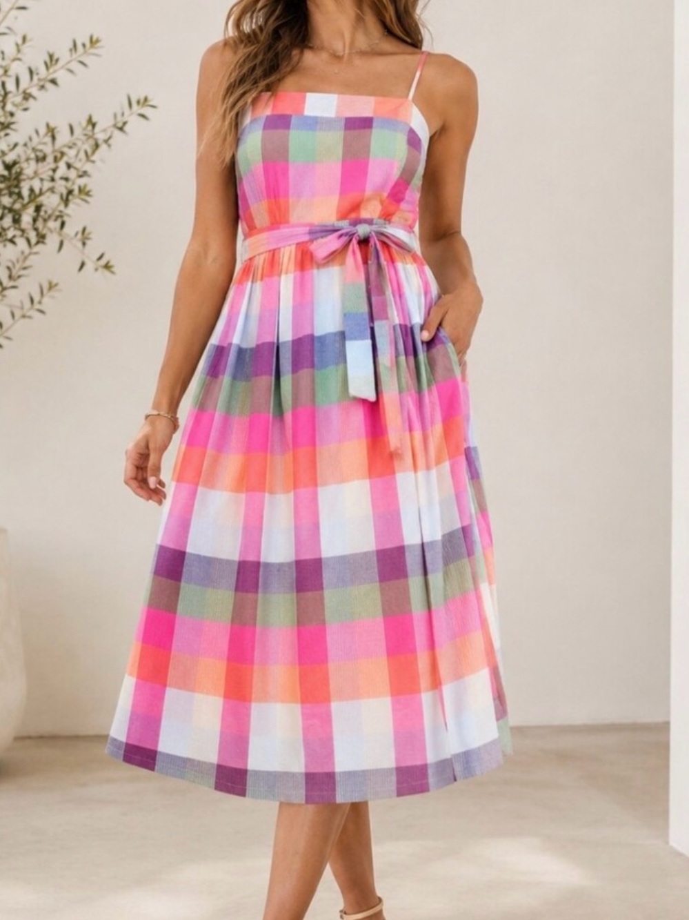 Kate Spade x Target Muti-Color Plaid Midi Dress